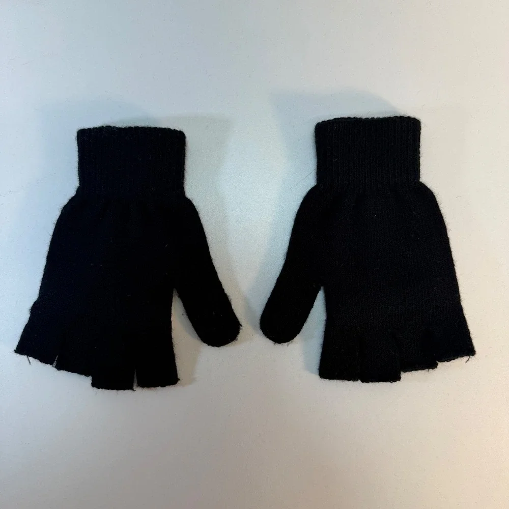 Disney Nightmare Before Christmas Gloves OS Black Jack Skellington Glittens